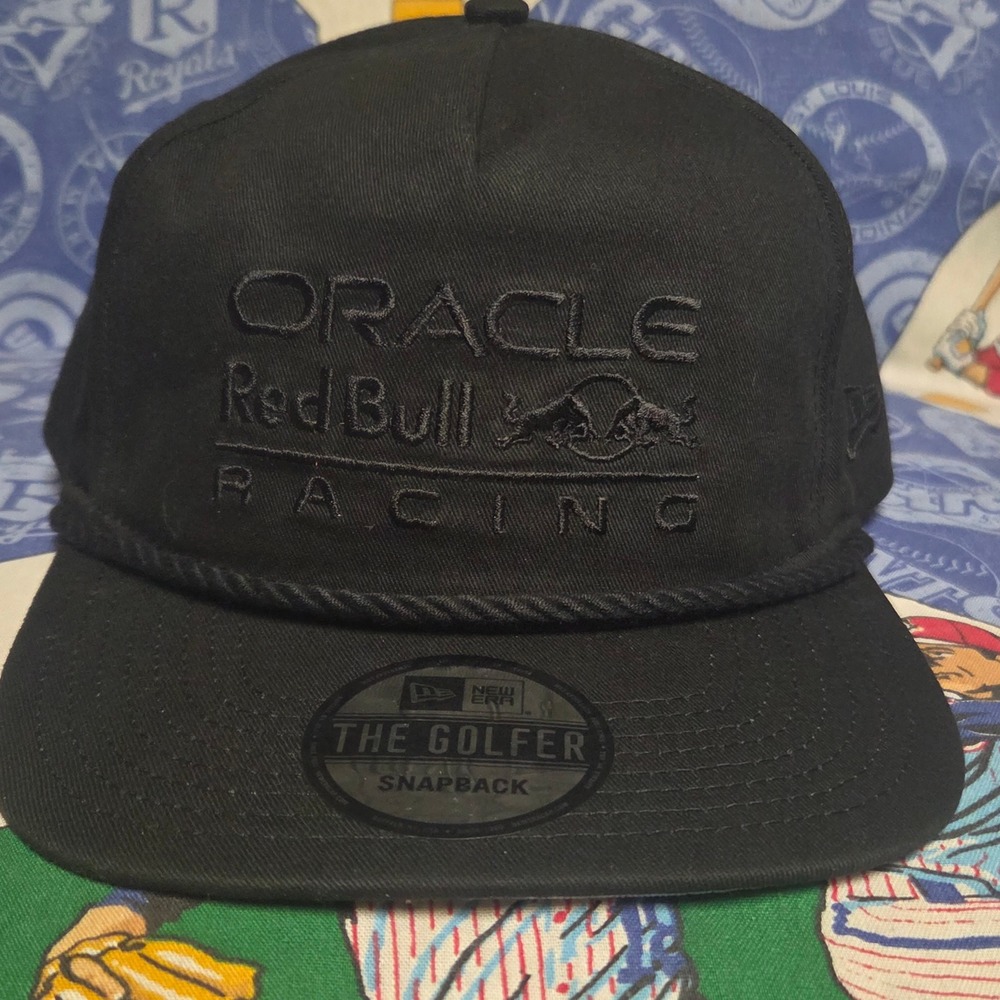 New Era Hat Men OS Black Red Bull Racing The Golfer Snapback F1 Rope Cap